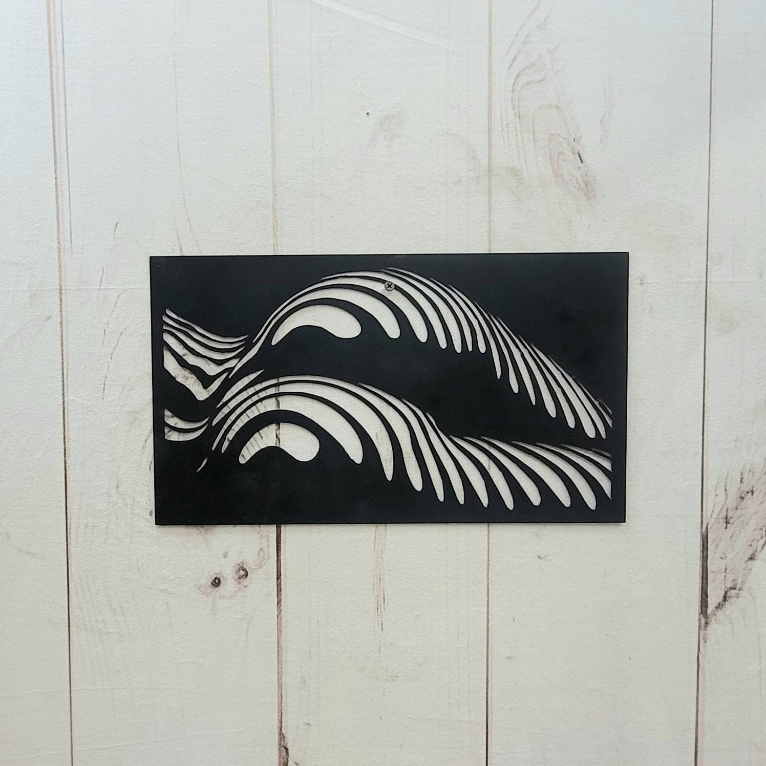 Abstract Female Body Metal Wall Art Aluminum Sign — alternate angle
