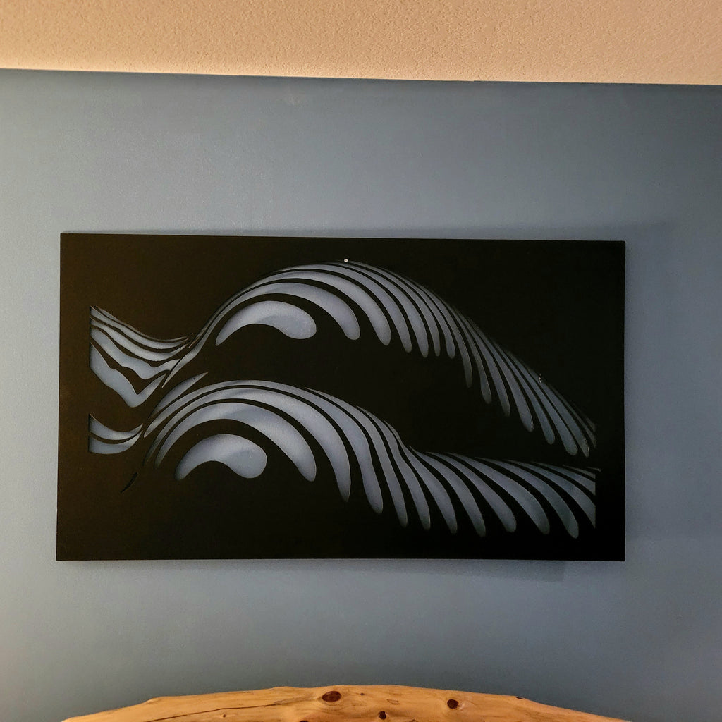 Abstract Female Body Metal Wall Art Aluminum Sign — alternate angle