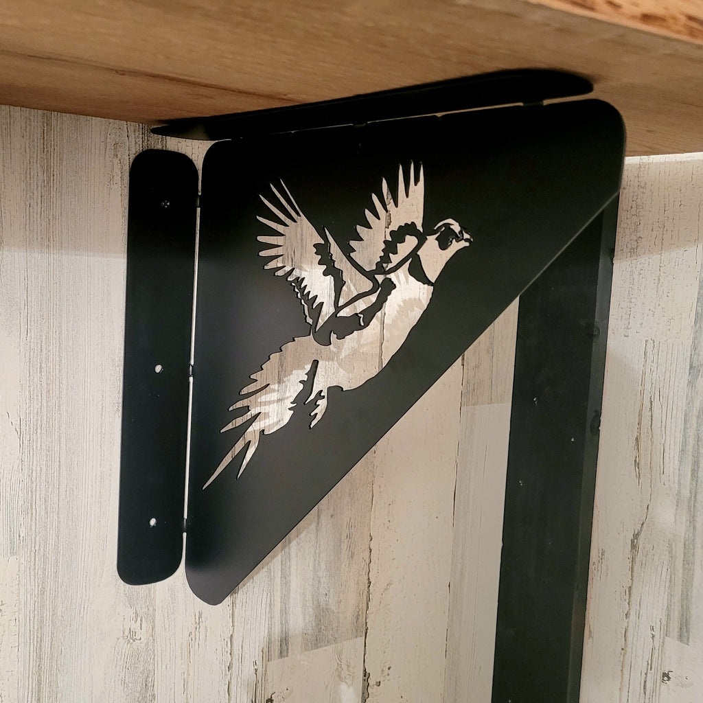 Pheasant Shelf Bracket Metal Shelf Bracket — lifestyle setting