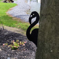Flamingo Metal Garden Stake Metal Garden Stake — front view on white background