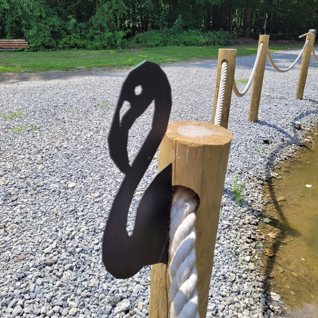 Flamingo Metal Garden Stake Metal Garden Stake — detail view