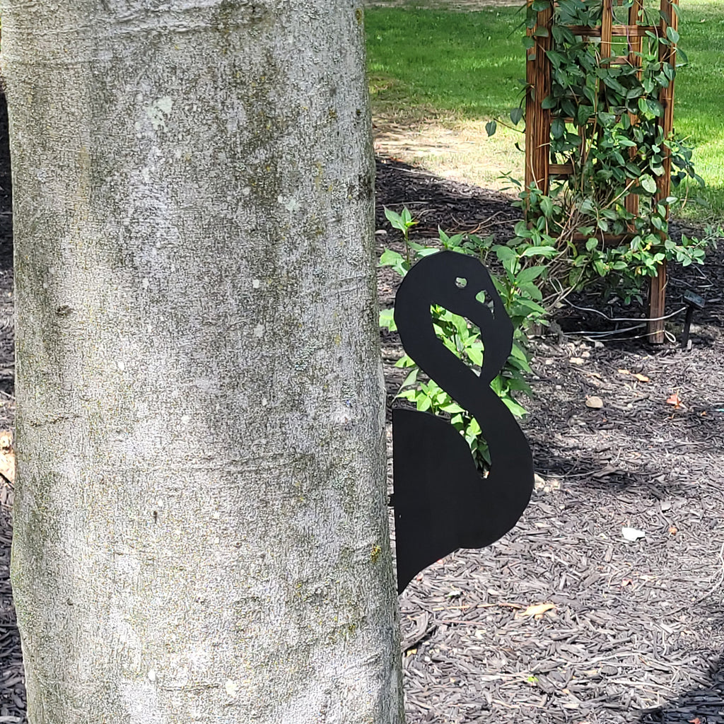 Flamingo Metal Garden Stake Metal Garden Stake — alternate angle