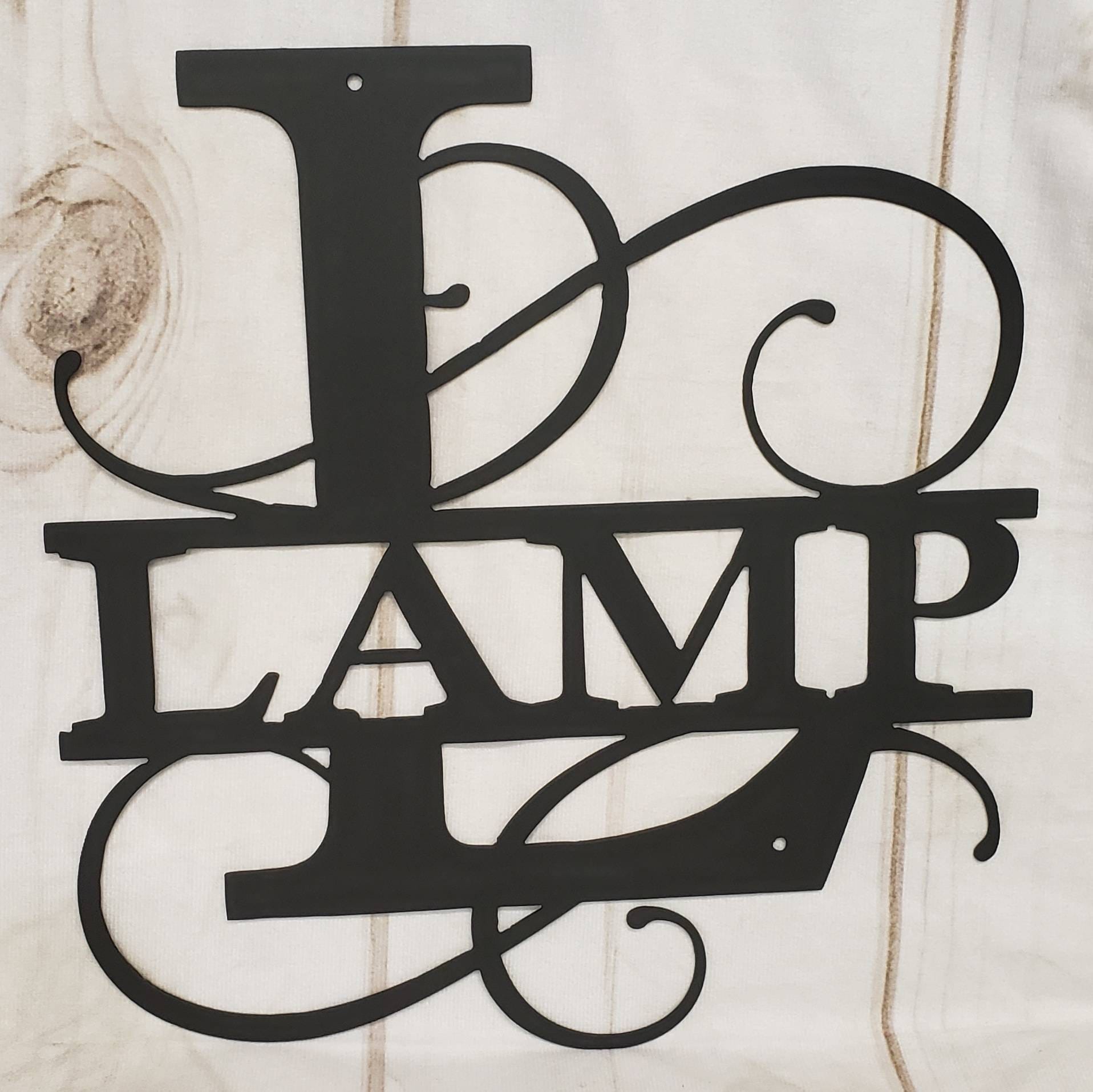 Custom Metal Monogram Sign Aluminum Sign — lifestyle setting