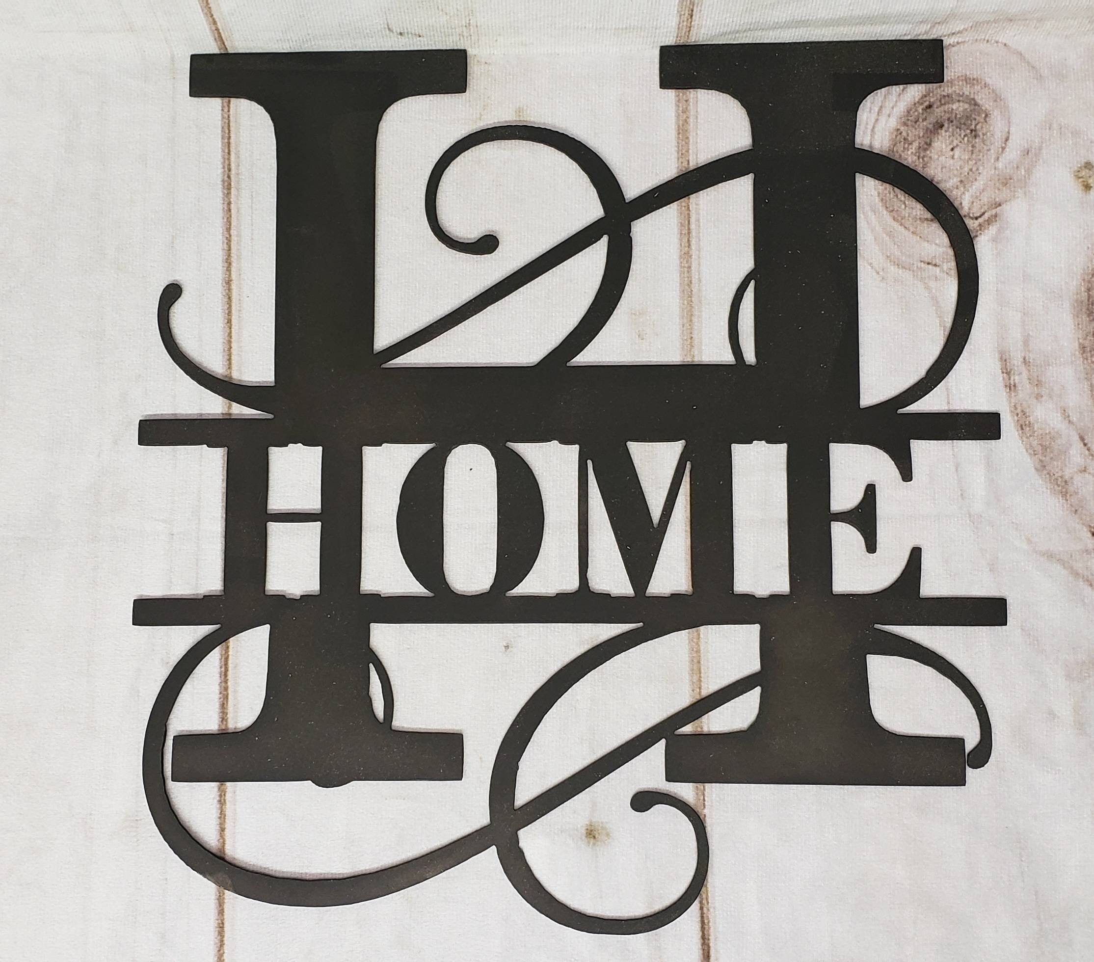 Custom Metal Monogram Sign Aluminum Sign — detail view