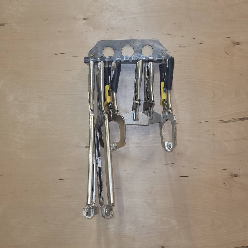 Vise Grip Organizer Aluminum Sign — front view on white background