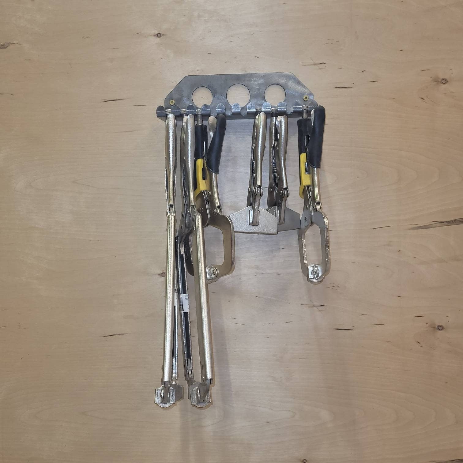 Vise Grip Organizer Aluminum Sign — front view on white background
