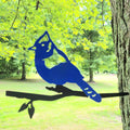 Blue Jay Metal Garden Stake Metal Garden Stake — front view on white background