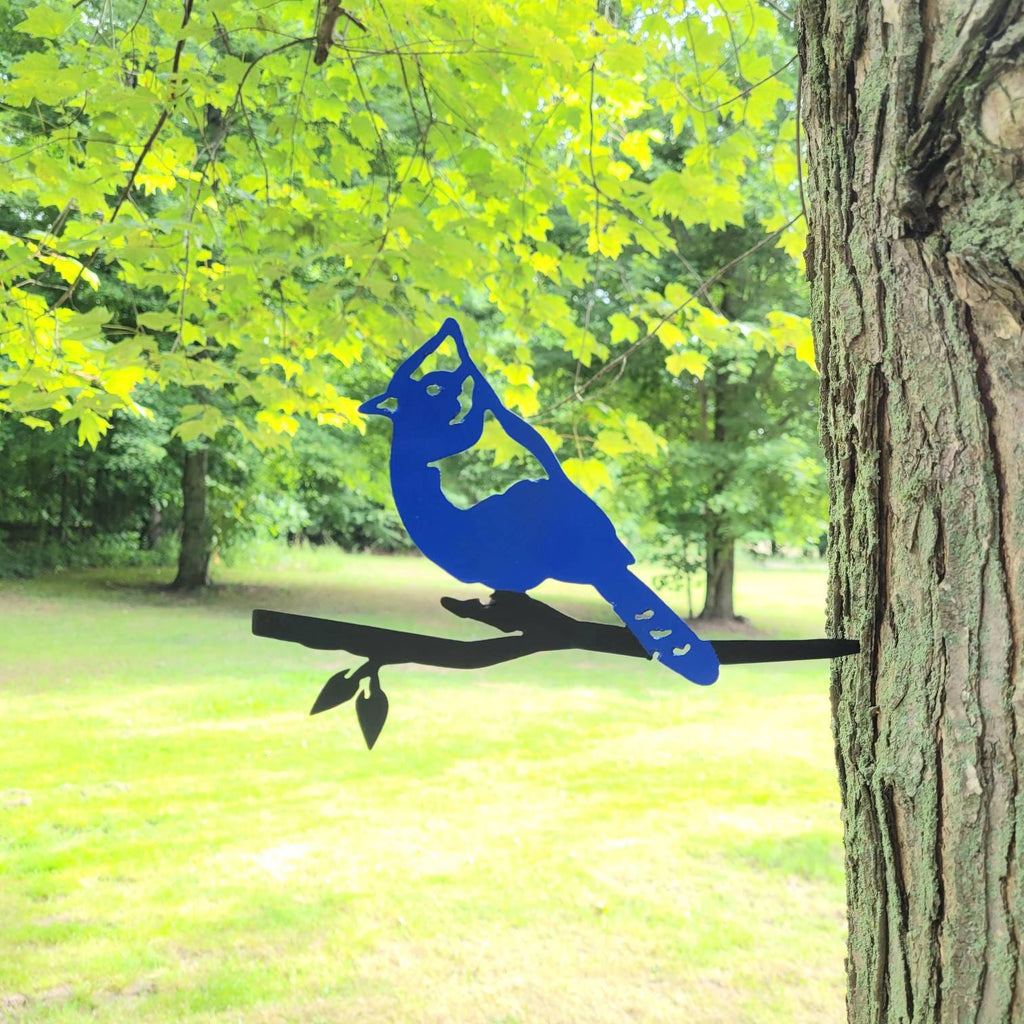 Blue Jay Metal Garden Stake Metal Garden Stake — detail view