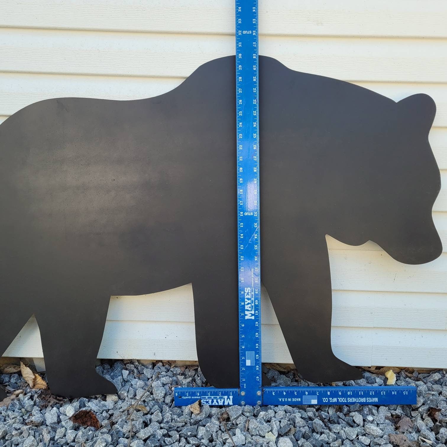 Bear Metal Yard Stake Metal Garden Stake — lifestyle setting