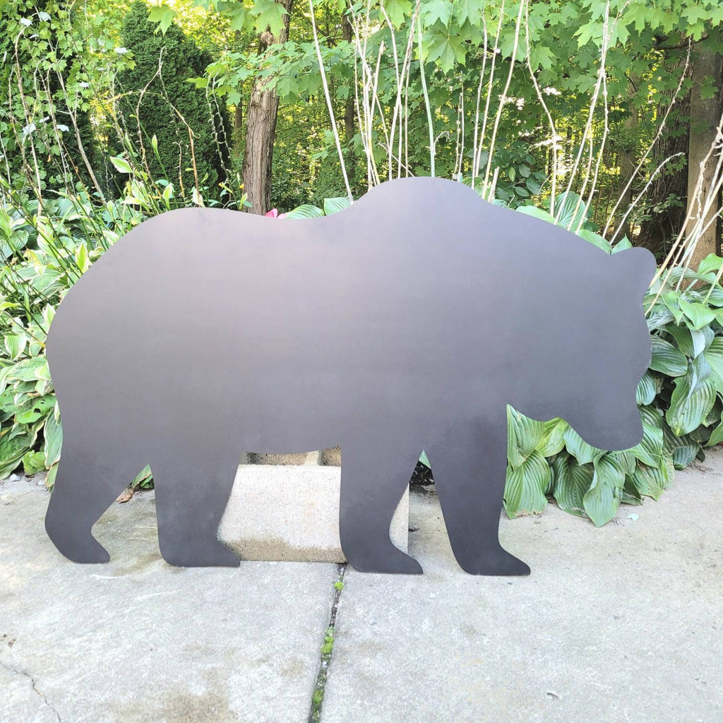 Bear Metal Yard Stake Metal Garden Stake — alternate angle