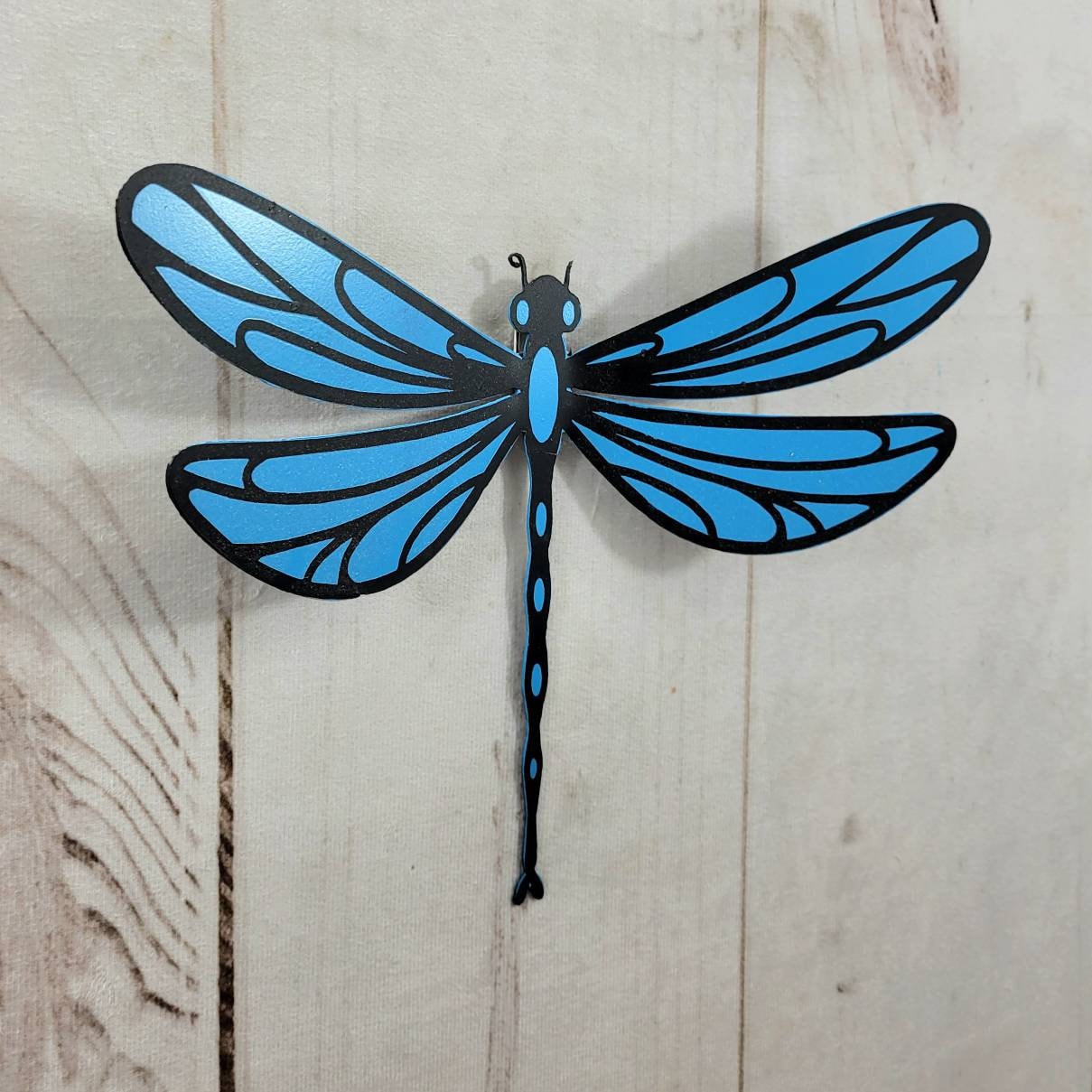 Painted Dragonfly Metal Wall Art Metal Garden Stake — alternate angle