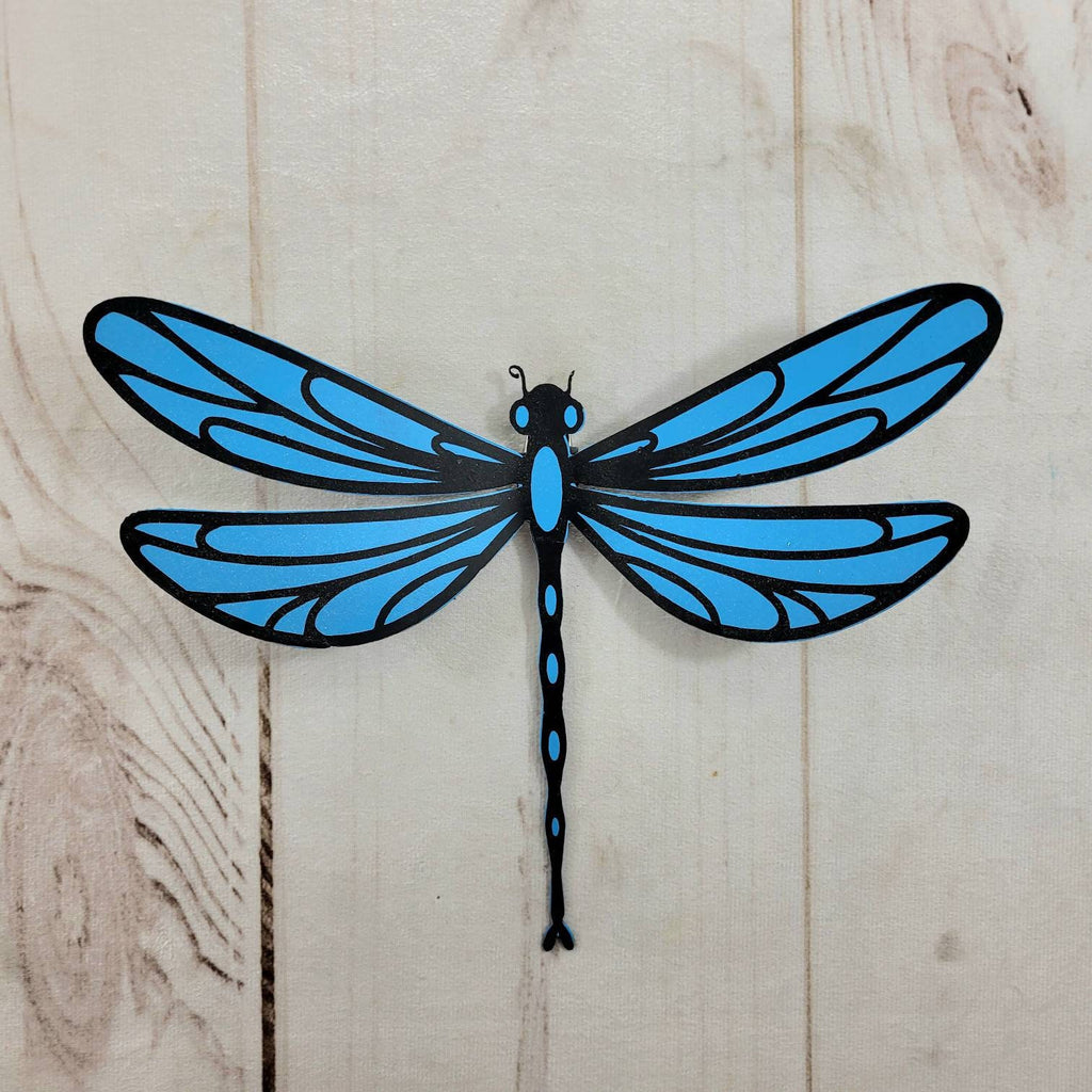Painted Dragonfly Metal Wall Art Metal Garden Stake — alternate angle