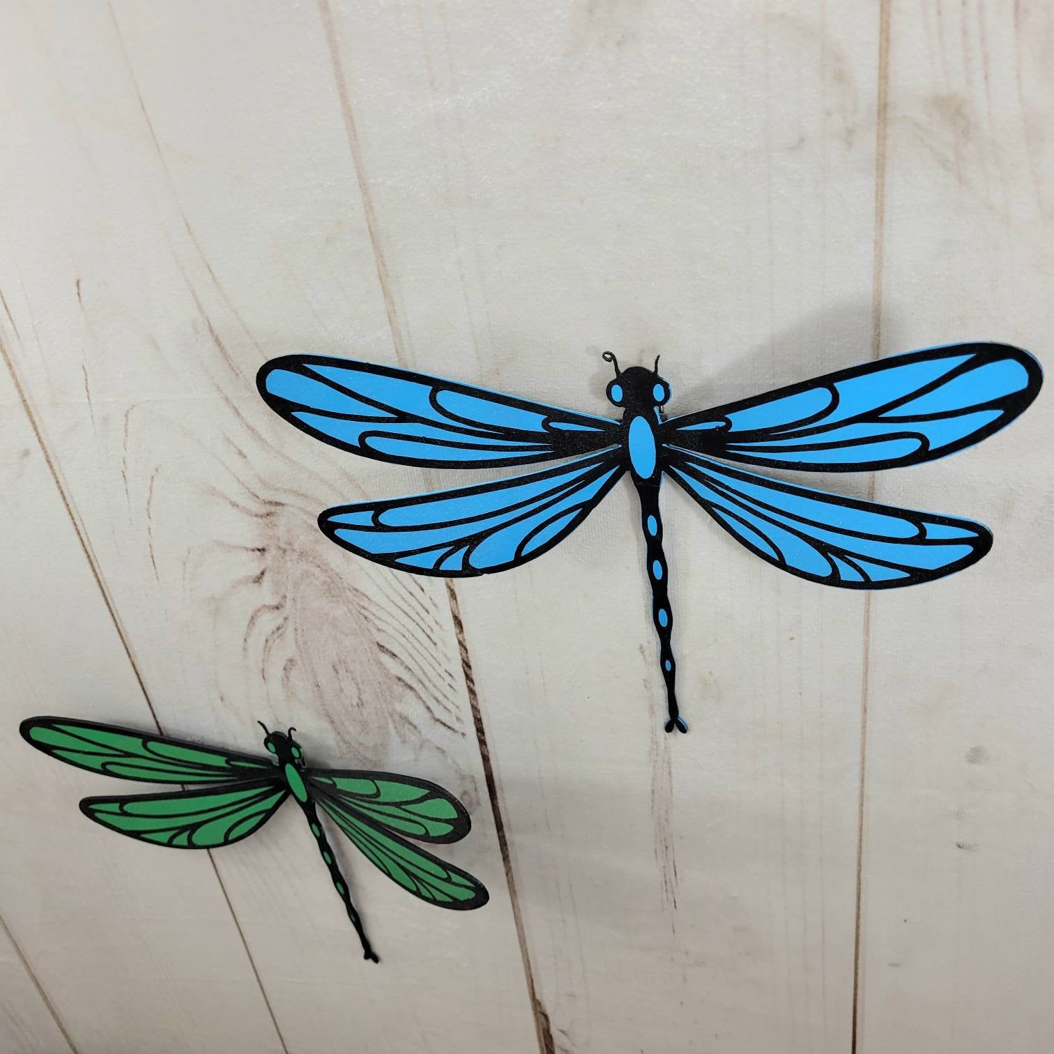 Painted Dragonfly Metal Wall Art Metal Garden Stake — alternate angle