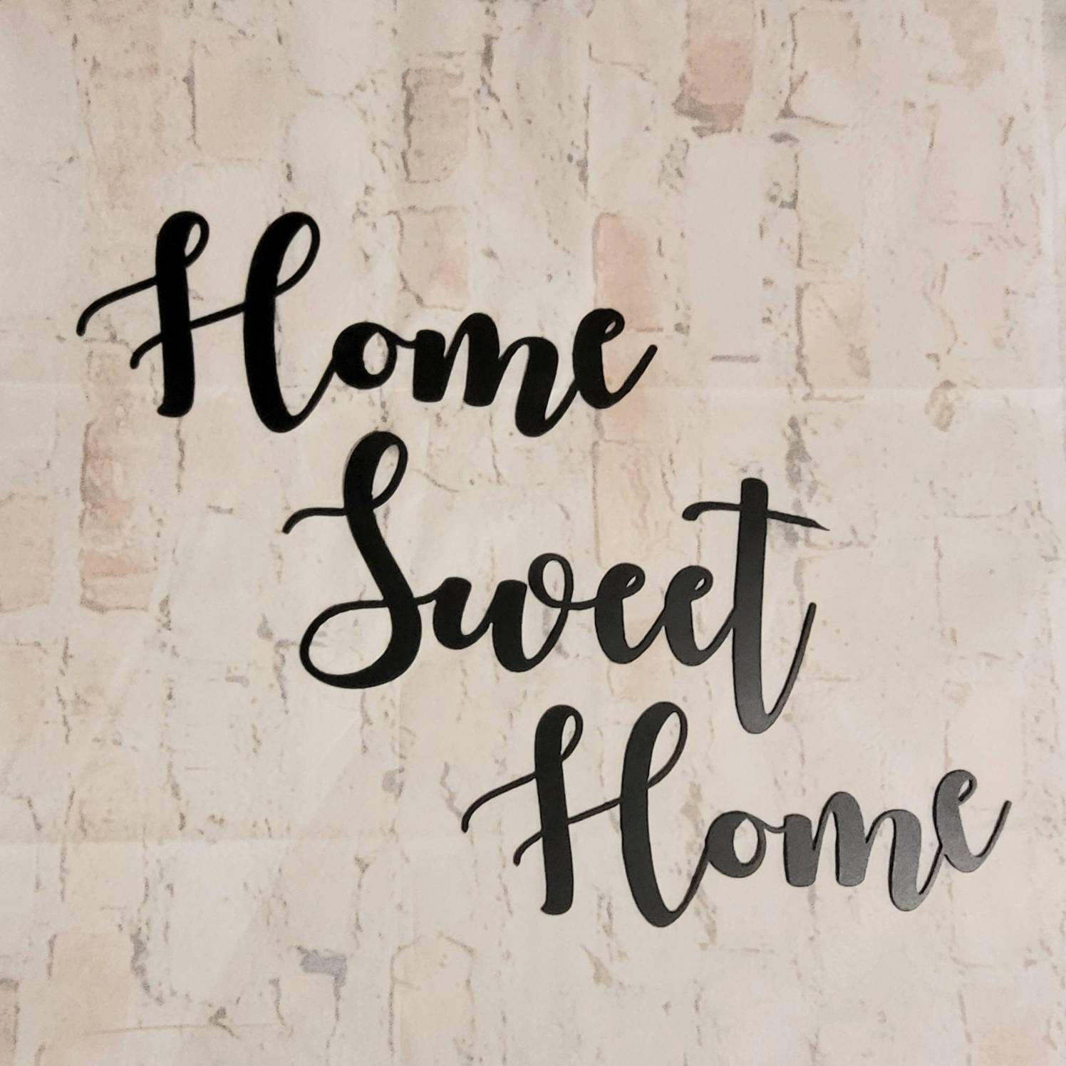 Home Sweet Home Metal Sign Aluminum Sign — front view on white background