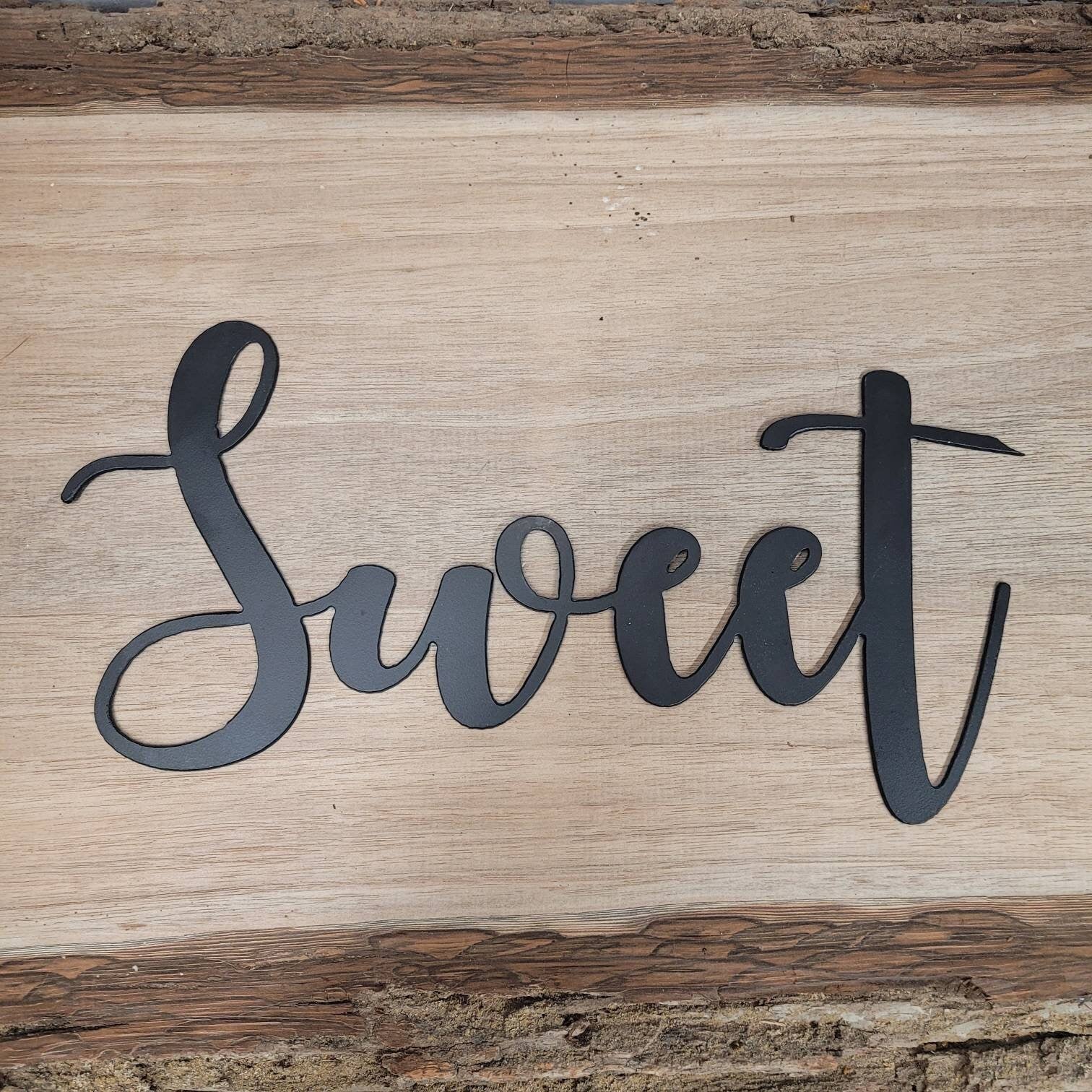 Home Sweet Home Metal Sign Aluminum Sign — lifestyle setting