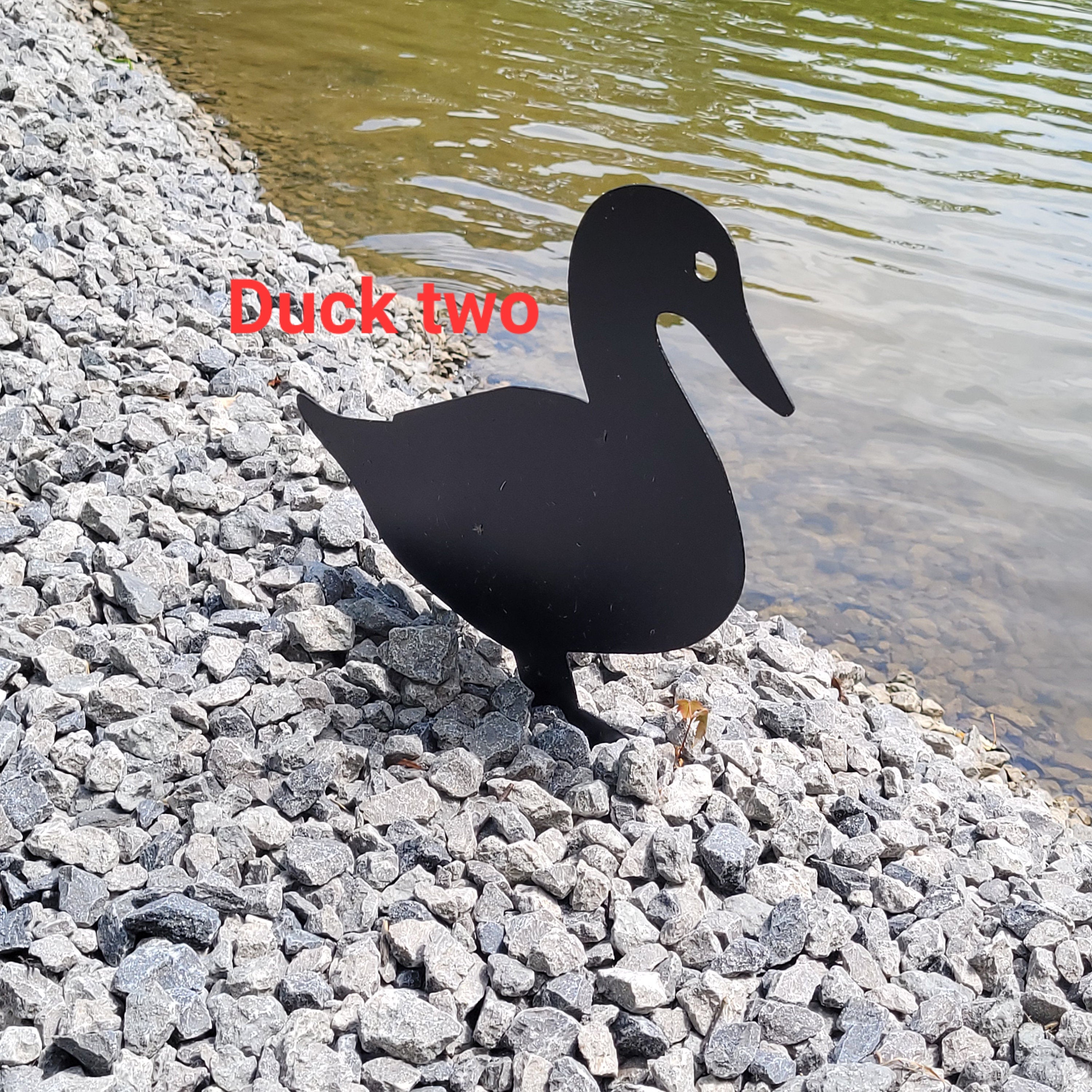 Duck Pair Metal Garden Stake Metal Garden Stake — alternate angle