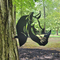 Rhino Metal Garden Stake Metal Garden Stake — front view on white background