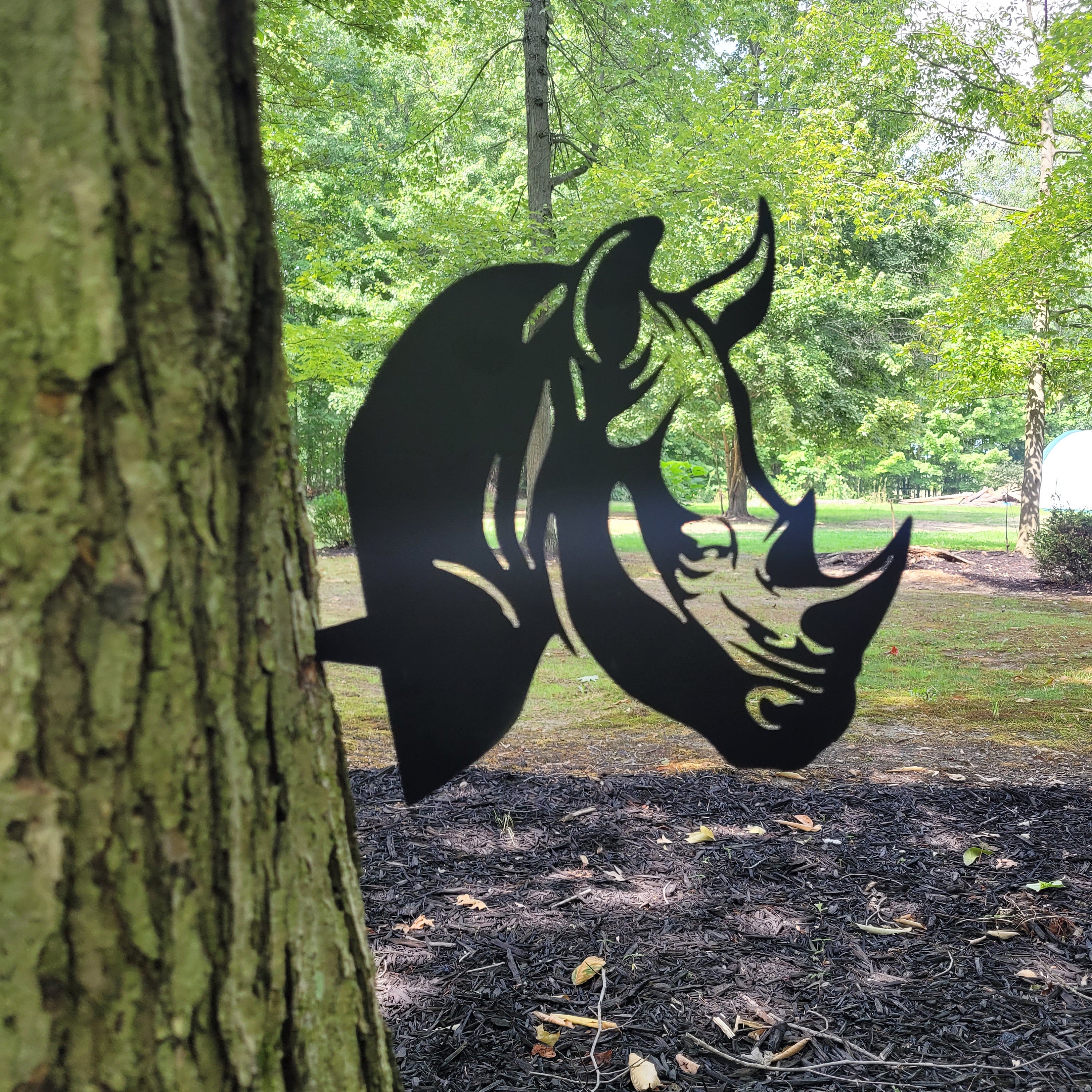 Rhino Metal Garden Stake Metal Garden Stake — alternate angle