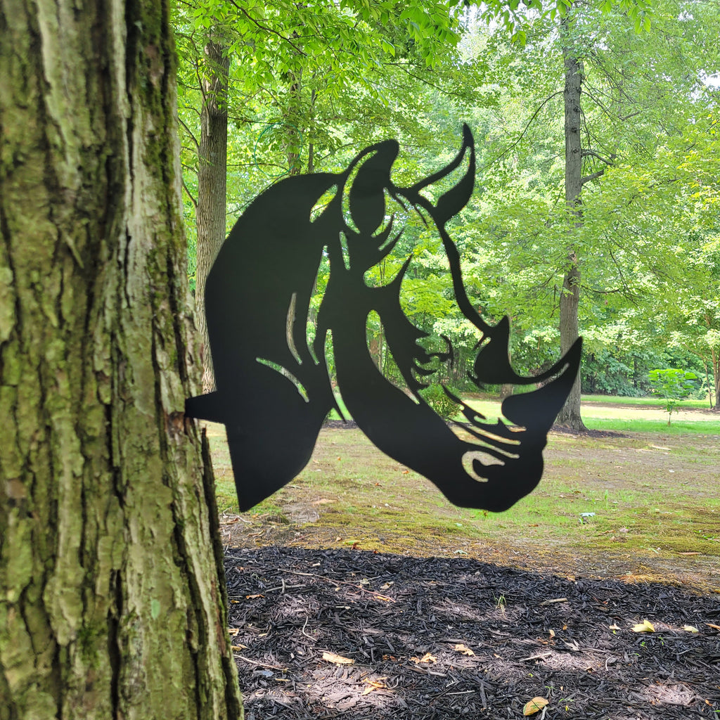 Rhino Metal Garden Stake Metal Garden Stake — alternate angle