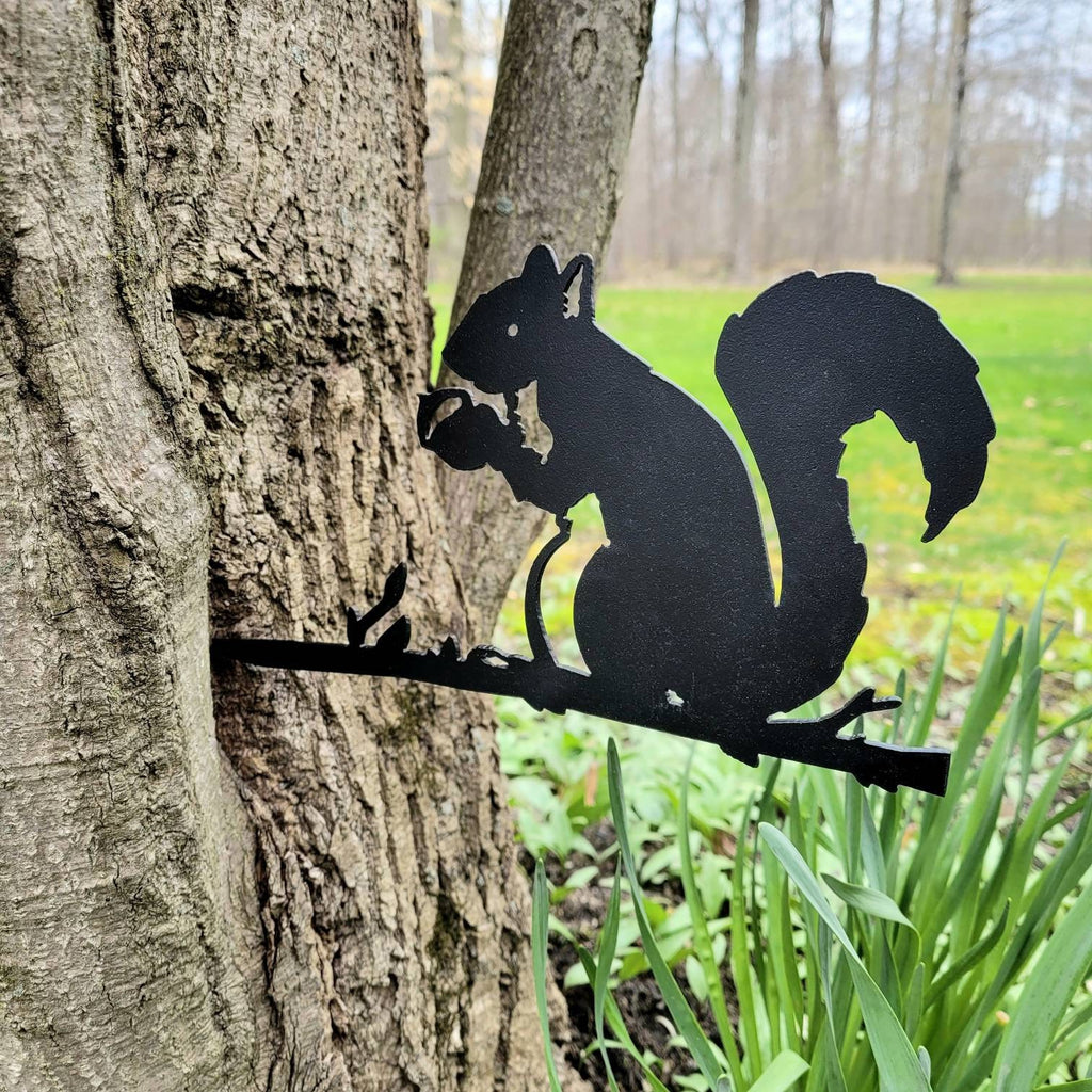Squirrel Metal Garden Stake Metal Garden Stake — detail view
