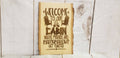 Live Edge Wood Cabin Sign Wood Sign — front view on white background
