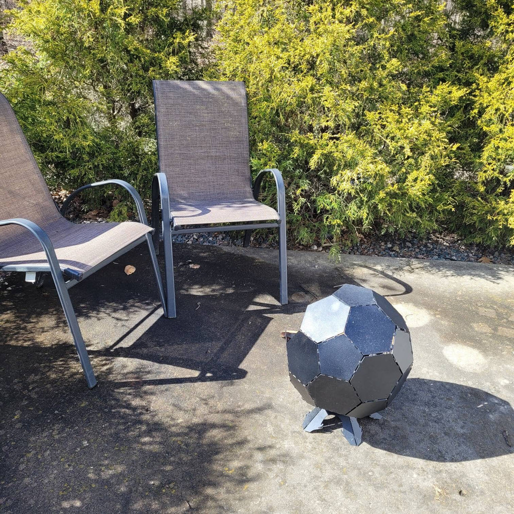 Customizable Globe Fire Pit Aluminum Sign — alternate angle