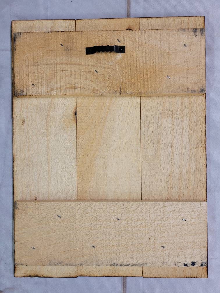 Caution Sign 3D Wood Wall Art Aluminum Sign — alternate angle