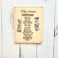 Custom Photo Stepdad Gift Aluminum Sign — front view on white background
