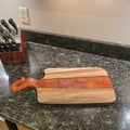 Live Edge Walnut Charcuterie Board Wood Sign — front view on white background