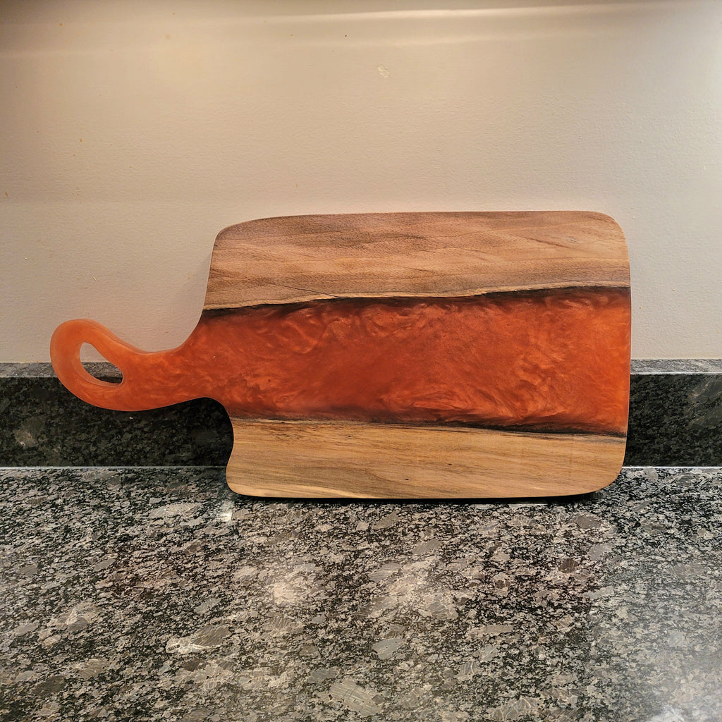 Live Edge Walnut Charcuterie Board Wood Sign — lifestyle setting