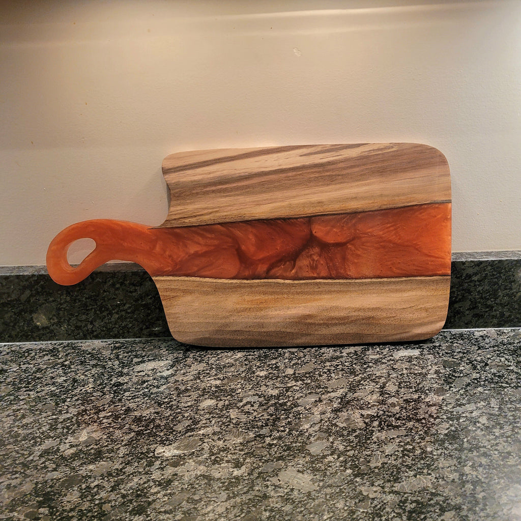 Live Edge Walnut Charcuterie Board Wood Sign — detail view