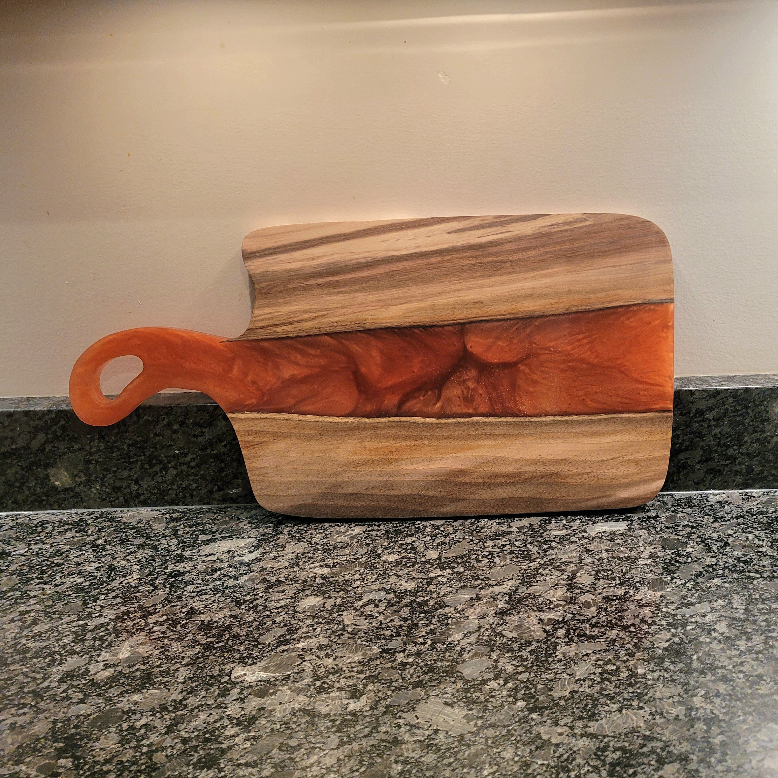 Live Edge Walnut Charcuterie Board Wood Sign — detail view