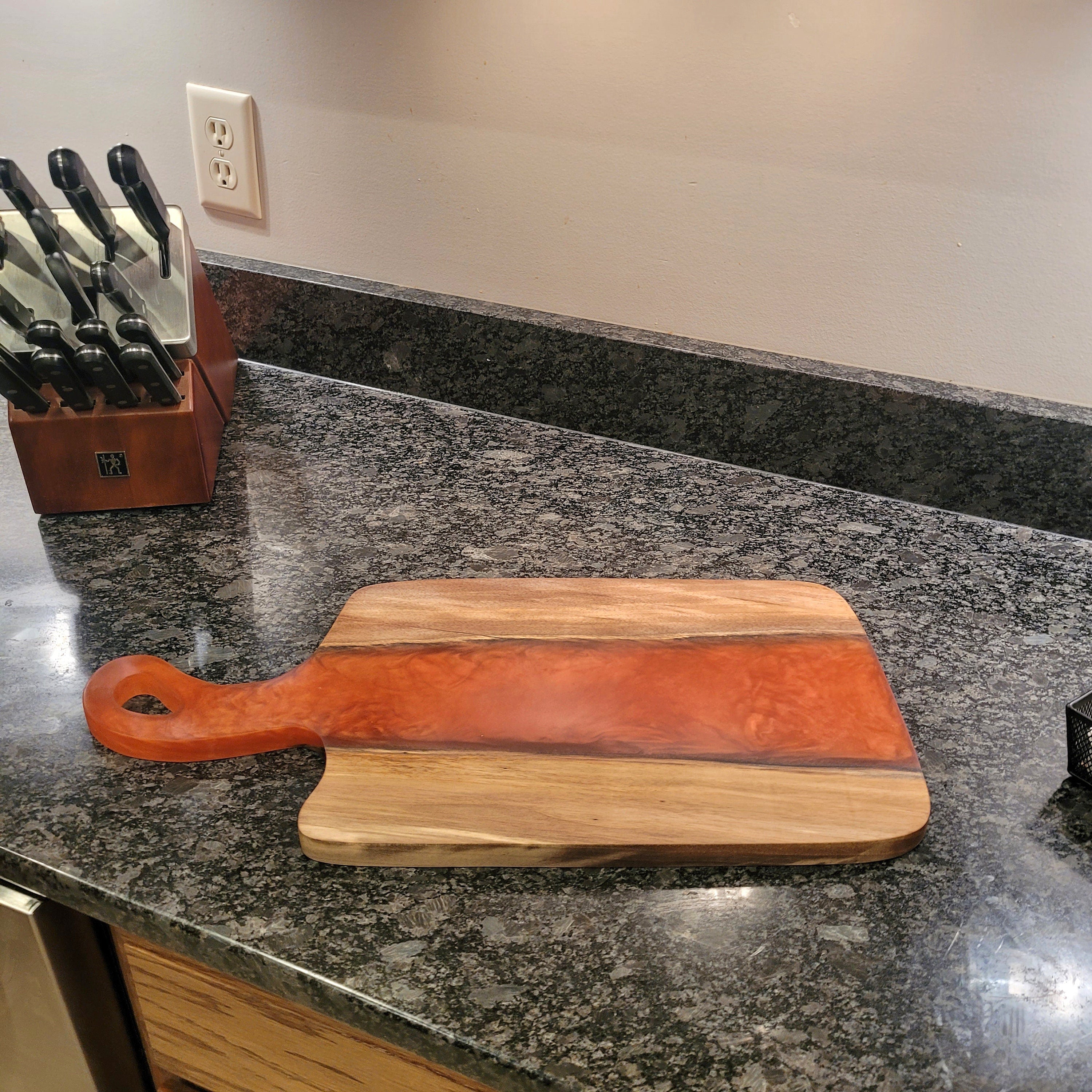 Live Edge Walnut Charcuterie Board Wood Sign — alternate angle