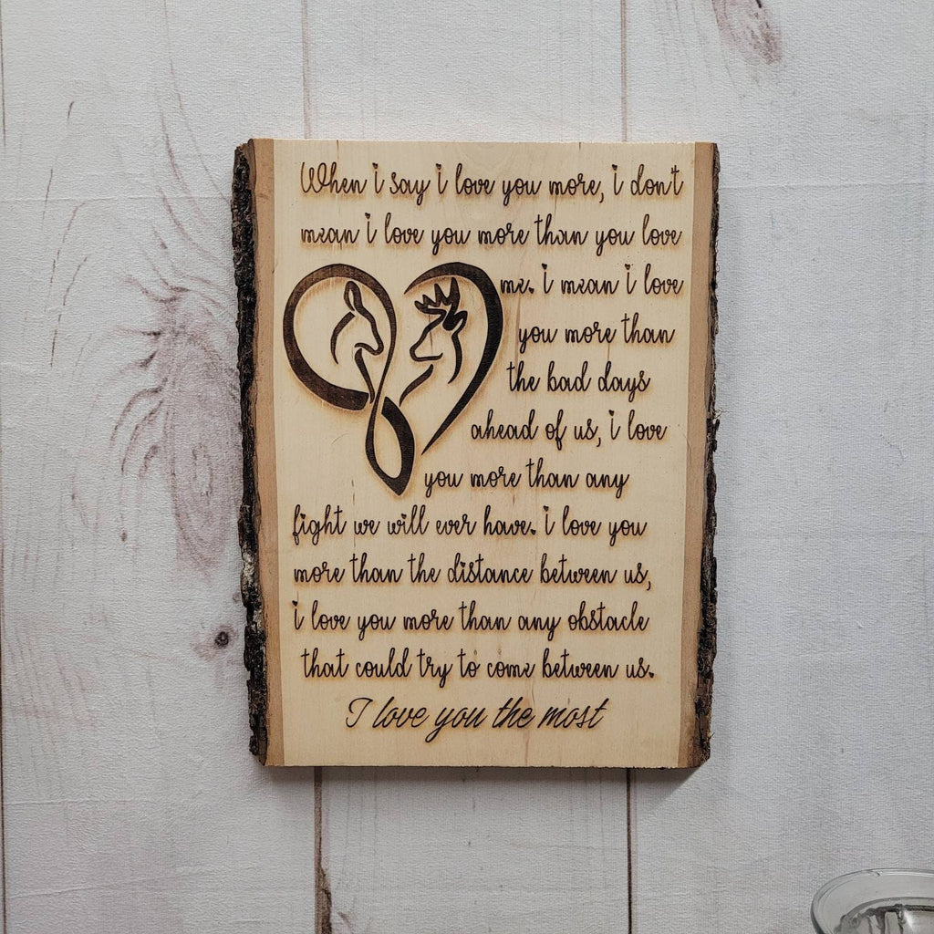 Live Edge Wood Sign Wood Sign — lifestyle setting