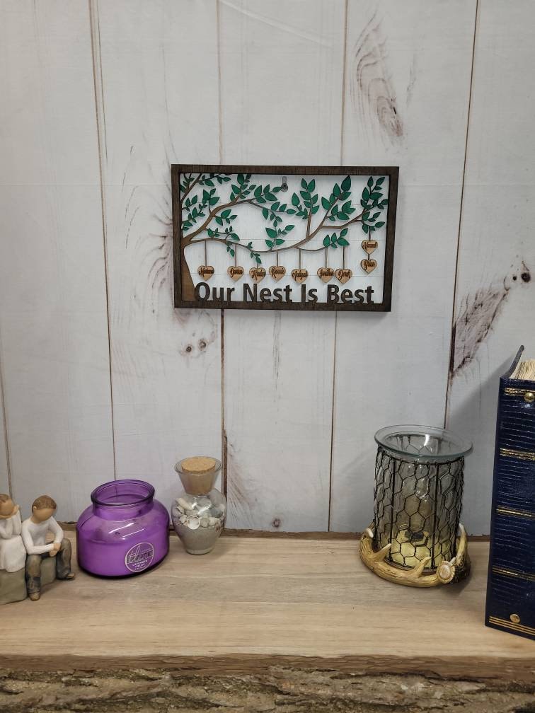 Personalized Family Tree Wood Sign Wood Sign — alternate angle