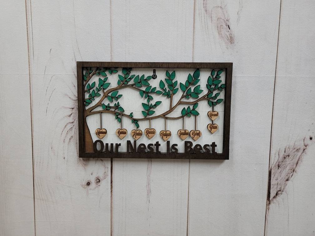 Personalized Family Tree Wood Sign Wood Sign — alternate angle