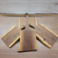 Live Edge Walnut Charcuterie Board Wood Sign — front view on white background