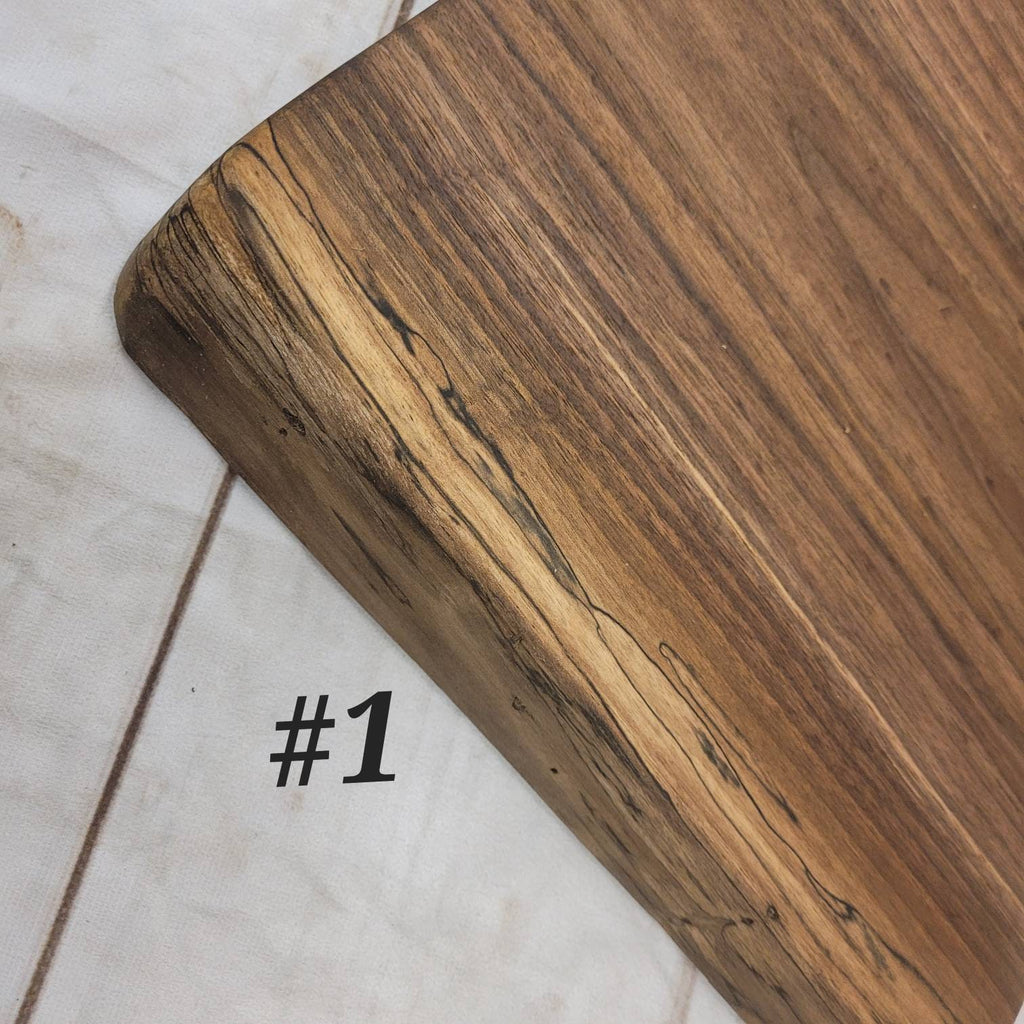 Live Edge Walnut Charcuterie Board Wood Sign — detail view