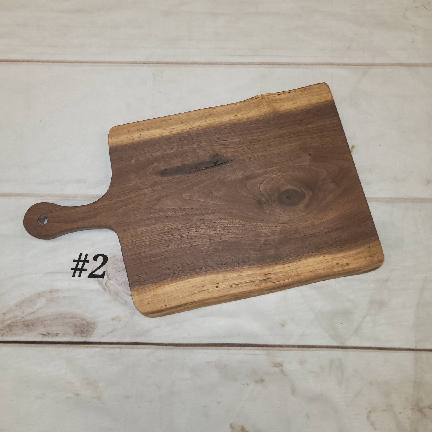 Live Edge Walnut Charcuterie Board Wood Sign — alternate angle