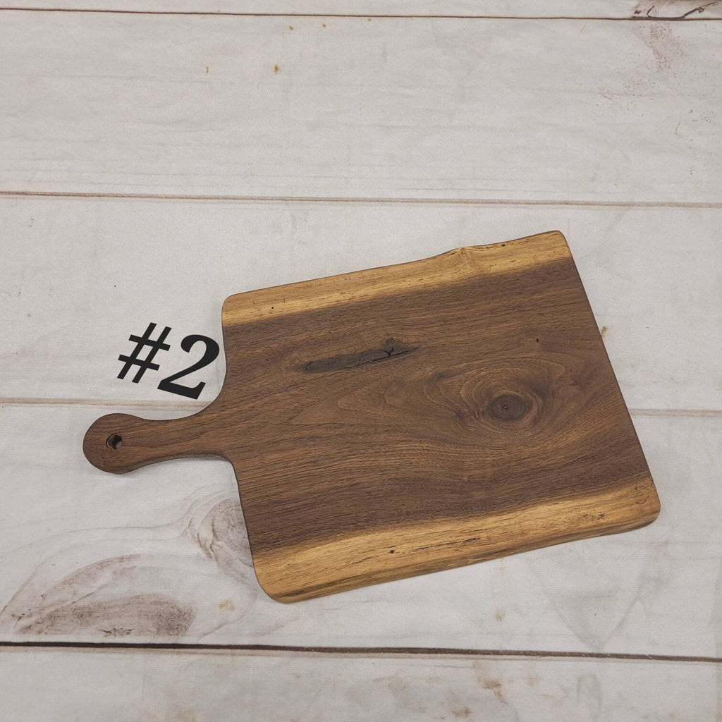 Live Edge Walnut Charcuterie Board Wood Sign — alternate angle