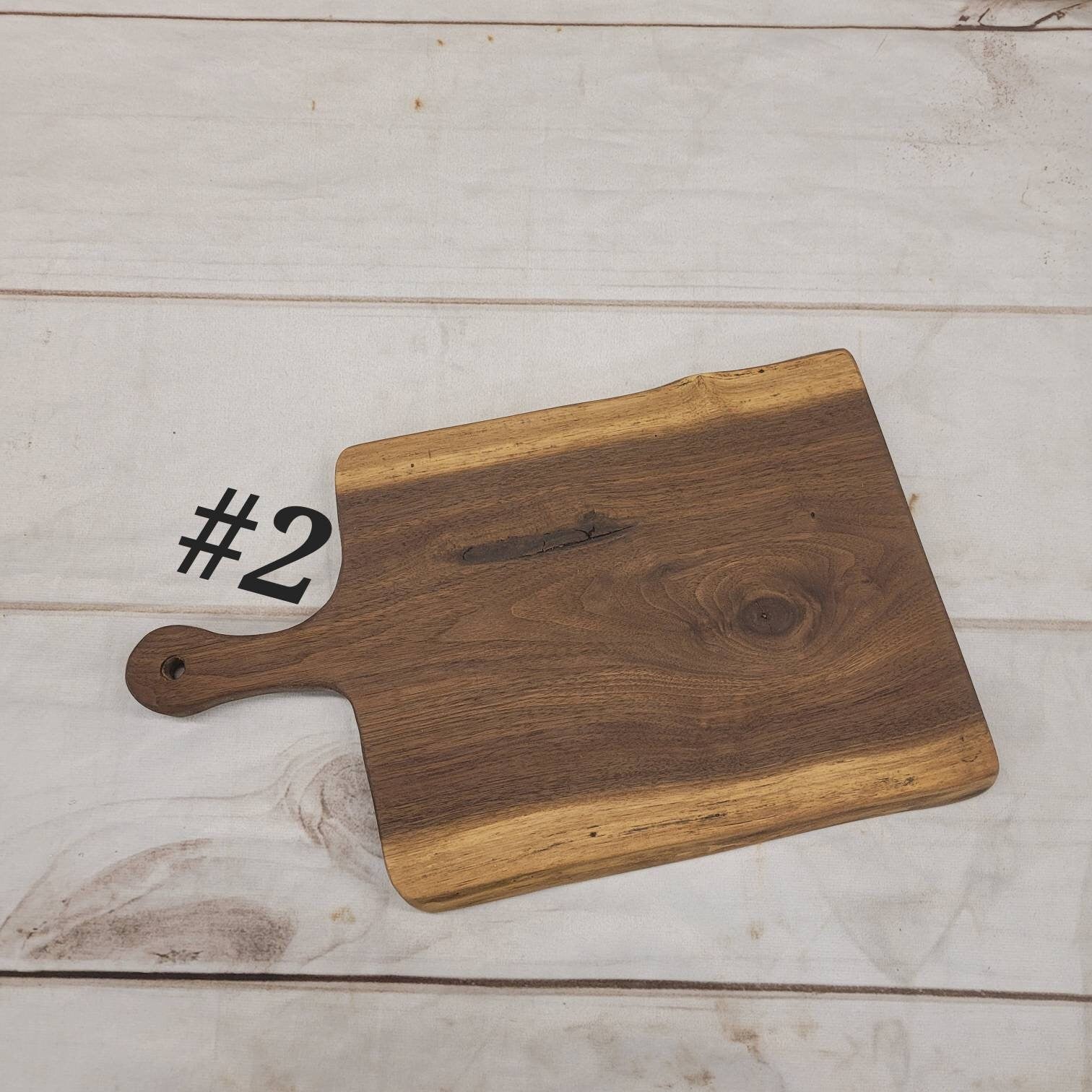 Live Edge Walnut Charcuterie Board Wood Sign — alternate angle