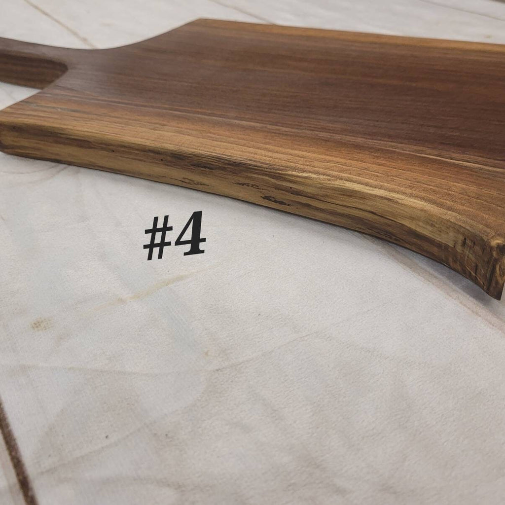 Live Edge Walnut Charcuterie Board Wood Sign — alternate angle