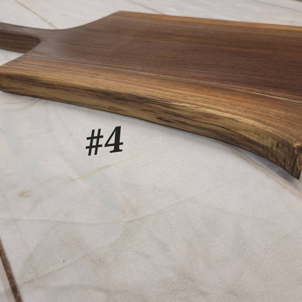 Live Edge Walnut Charcuterie Board Wood Sign — alternate angle
