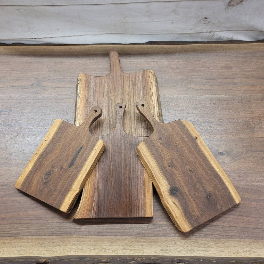 Live Edge Walnut Charcuterie Board Wood Sign — alternate angle