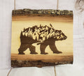 Live edge wood art Wood Sign — front view on white background