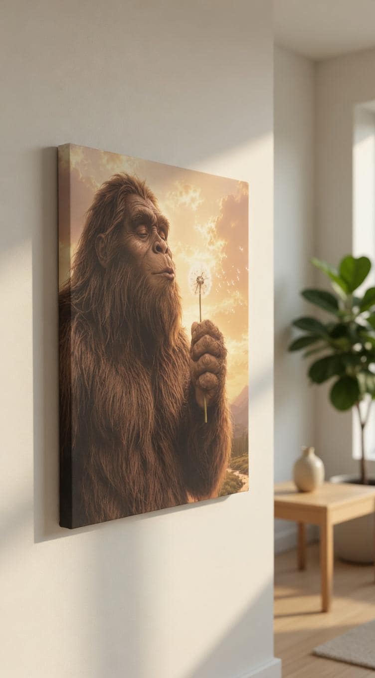 Dandelion Bigfoot Canvas Print Canvas Print — detail view
