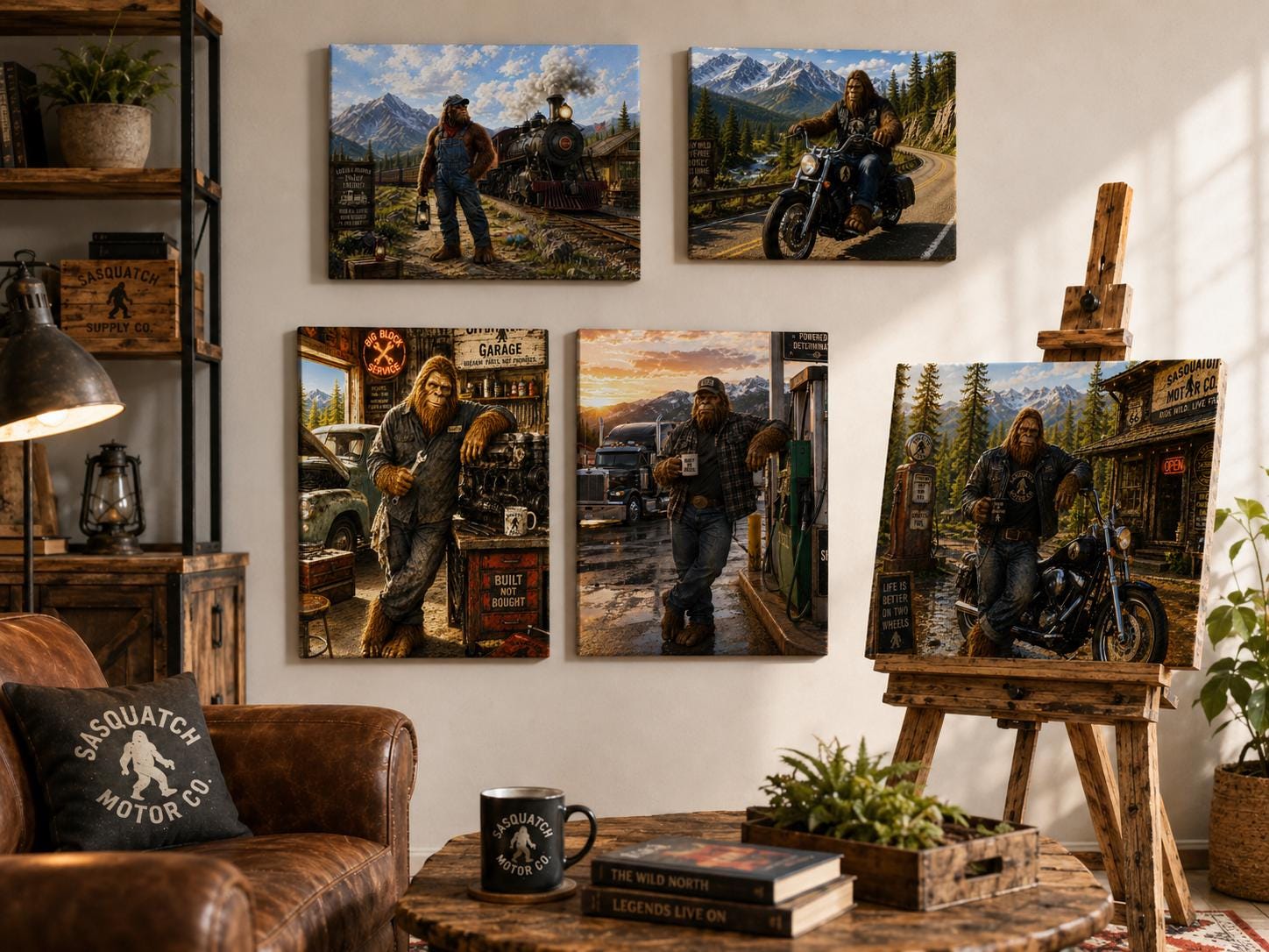 Dandelion Bigfoot Canvas Print Canvas Print — alternate angle