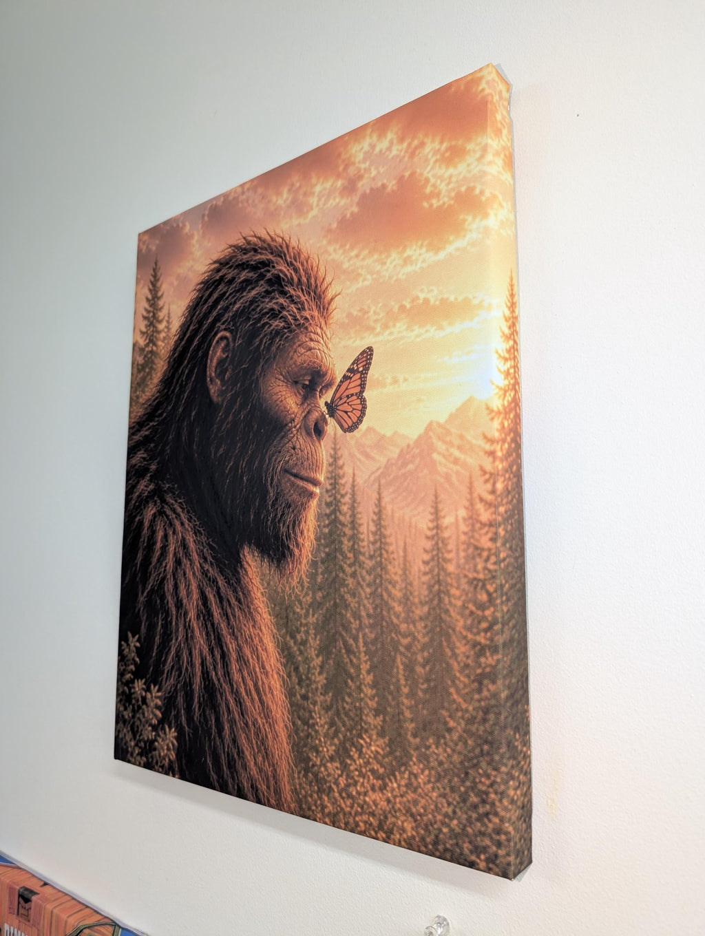 Butterfly Bigfoot Canvas Print Canvas Print — lifestyle setting