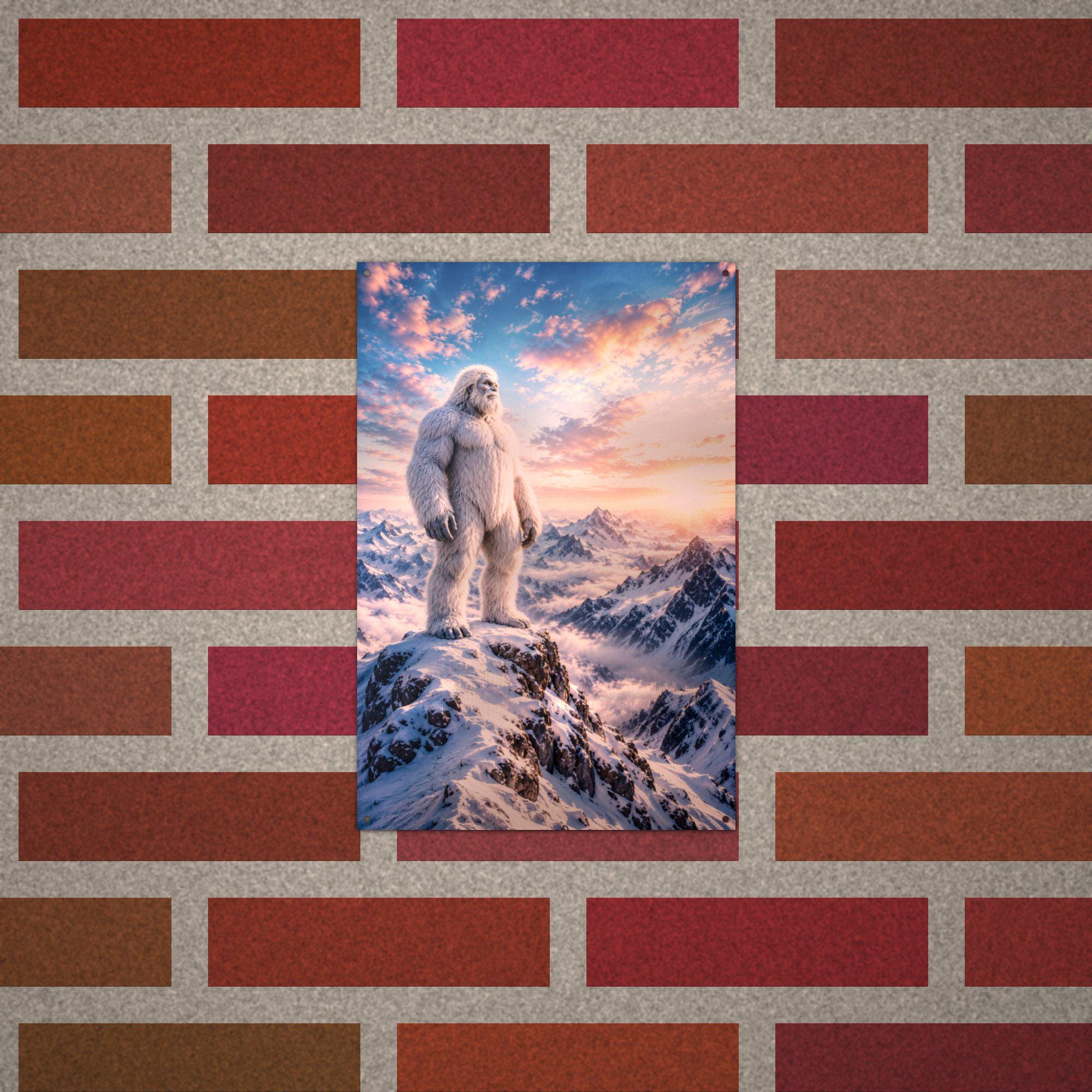 Sunrise Summit Yeti Metal Sign Bigfoot Aluminum Sign — alternate angle