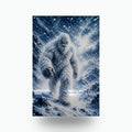 Blizzard Storm Yeti Metal Sign Bigfoot Aluminum Sign — front view on white background